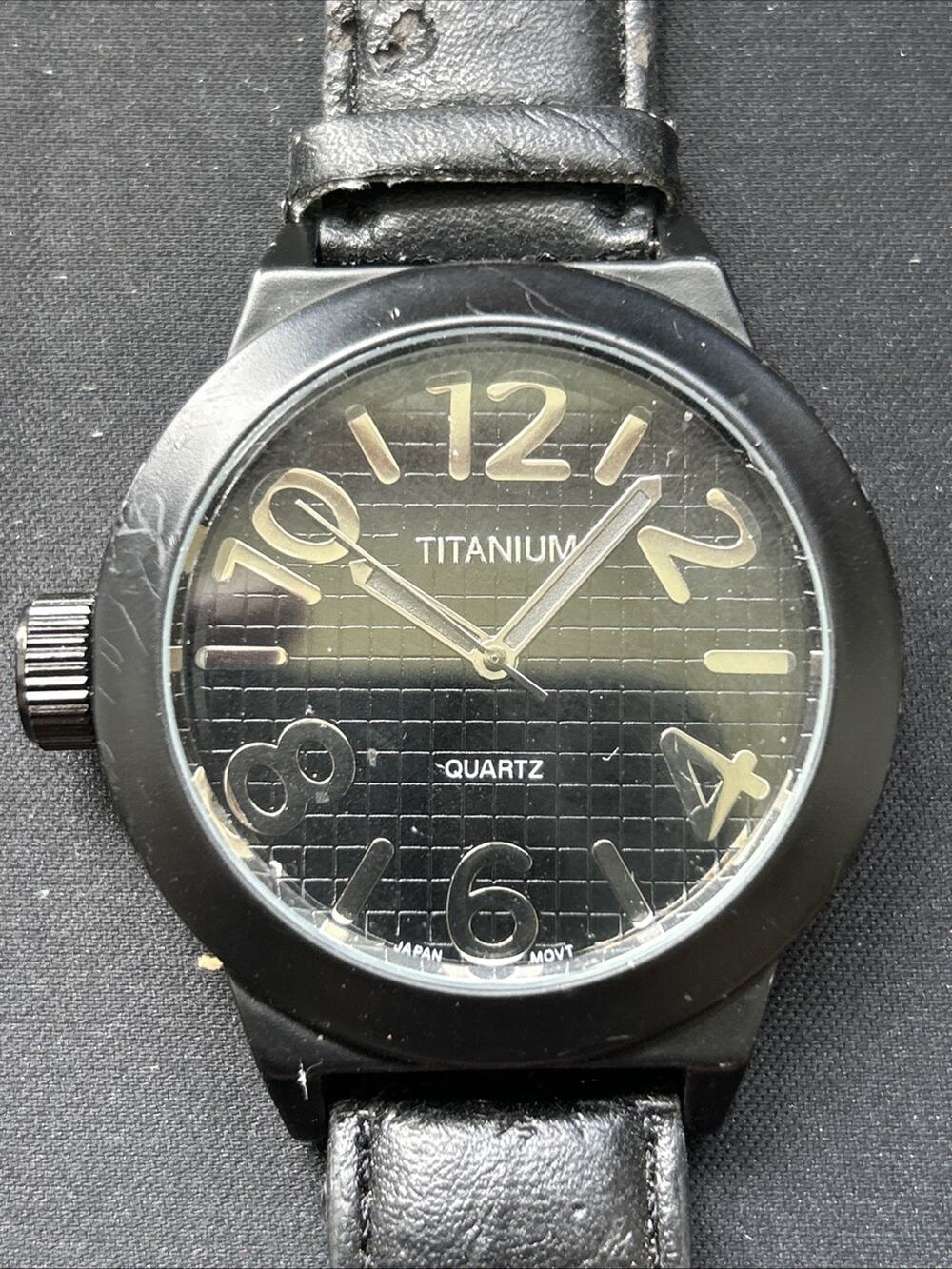 Titanium All Black Large Men’s Quartz Watch